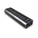 Lindy 43370 keskitin USB 3.2 Gen 1 (3.1 Gen 1) Type-B 5000 Mbit/s musta