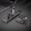 Lindy 43370 keskitin USB 3.2 Gen 1 (3.1 Gen 1) Type-B 5000 Mbit/s musta