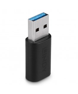 Lindy 41904 kaapelin sukupuolenvaihtaja USB 3.2 Type A USB 3.2 Type C musta