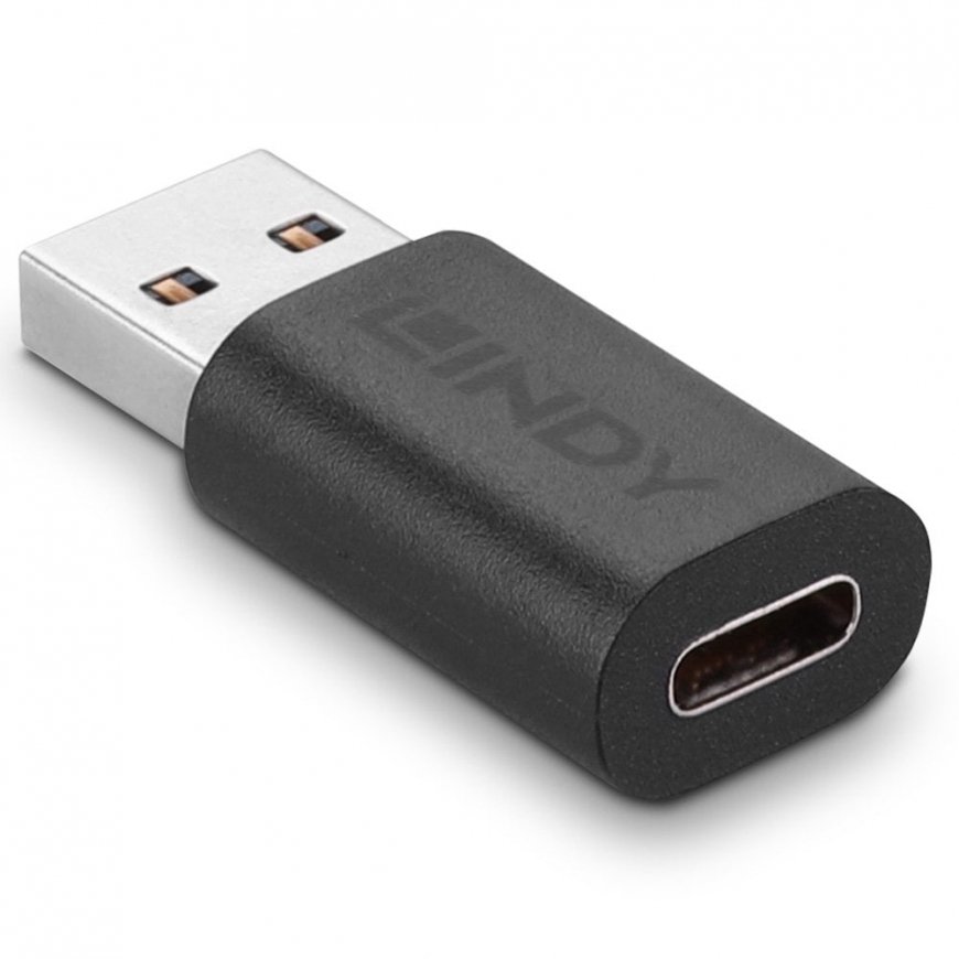 Lindy 41904 kaapelin sukupuolenvaihtaja USB 3.2 Type A USB 3.2 Type C musta – 2