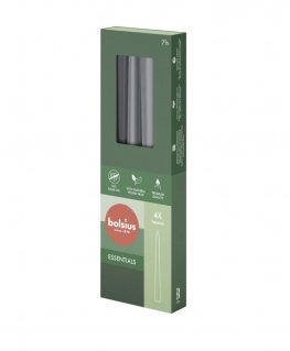 Bolsius Table candles 245/24mm Gray 4pcs