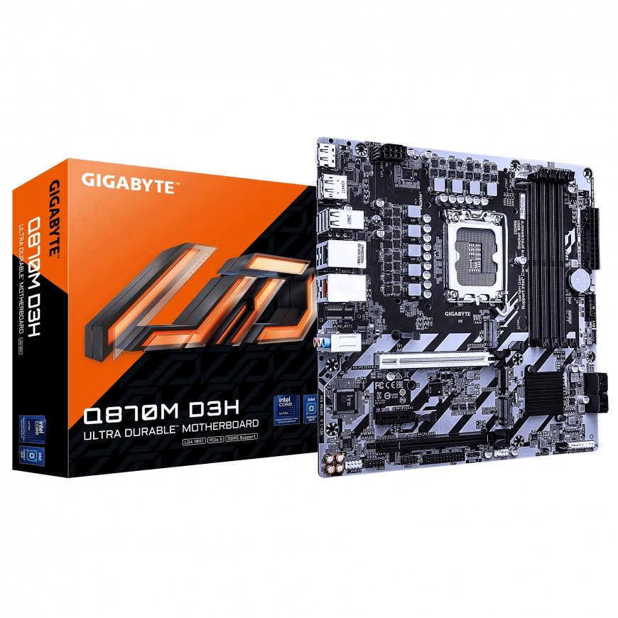 GIGABYTE Q870M D3H emaplaat Intel Q870 LGA 1851 (Socket V1) Mikro ATX