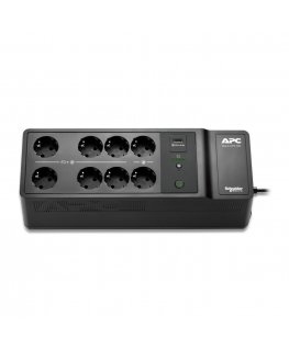 APC Back-UPS, 500VA/300W Floor/Wall Mount, 230V, 8x CEE 7/3 Schuko outlets, USB Type A Port, User Replaceable Battery