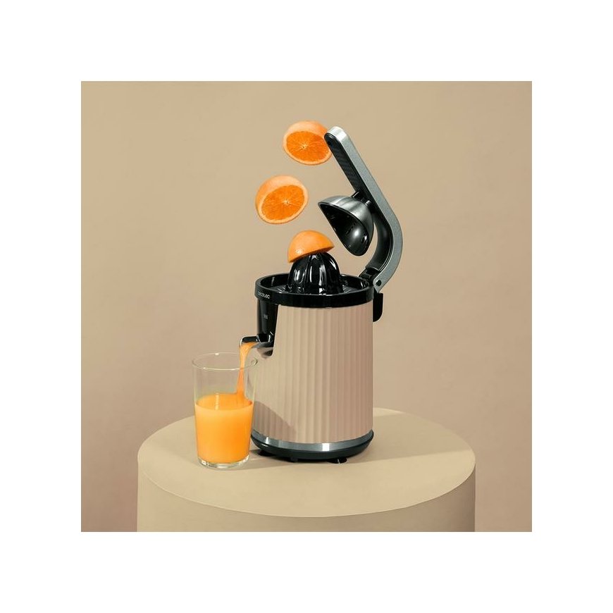 Cecotec Xqueeze RetroJuice 600 Низкооборотная соковыжималка 600 W Бежевый, Черный, Нержавеющая сталь – 4