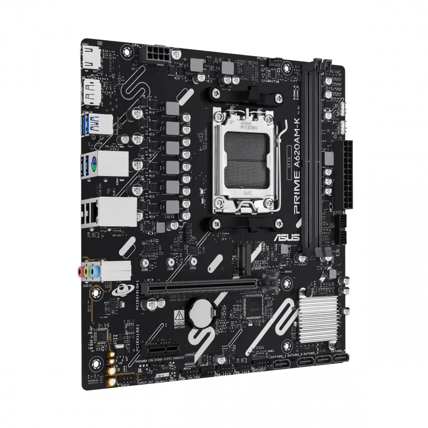 ASUS PRIME A620AM-K AMD A620A AM5 lizdas „micro ATX“ – 2