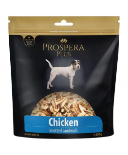 Gardums suņiem – Prospera Plus Chicken Sandwich Knots, 230 g
