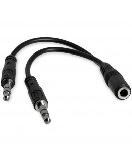 StarTech.com MUYHSFMM garso kabelis 0,13 m 3.5mm 2 x 3.5mm Juoda