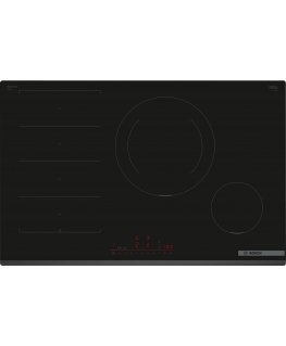 Bosch Serie 6 PXE831HC1E plīts virsmas sildelements Melns Iebūvēts 80.2 cm Zonas indukcijas plīts 3 zone(s)