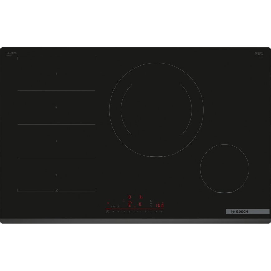 Bosch Serie 6 PXE831HC1E hob Black Built-in 80.2 cm Zone induction hob 3 zone(s)