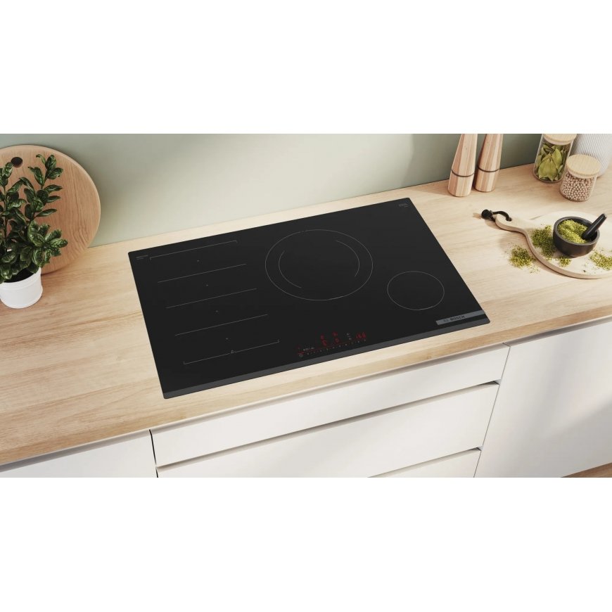 Bosch Serie 6 PXE831HC1E hob Black Built-in 80.2 cm Zone induction hob 3 zone(s) – 4