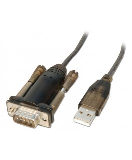 Lindy 42855 sarjakaapeli Harmaa, Läpinäkyvä 1,5 m USB A-tyyppi RS-232