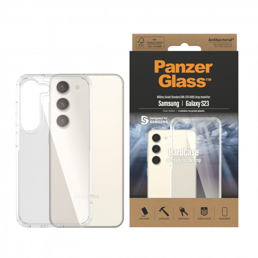 PanzerGlass ® HardCase Transparent Samsung Galaxy S23 mobiliojo telefono dėklas Permatomas – 2
