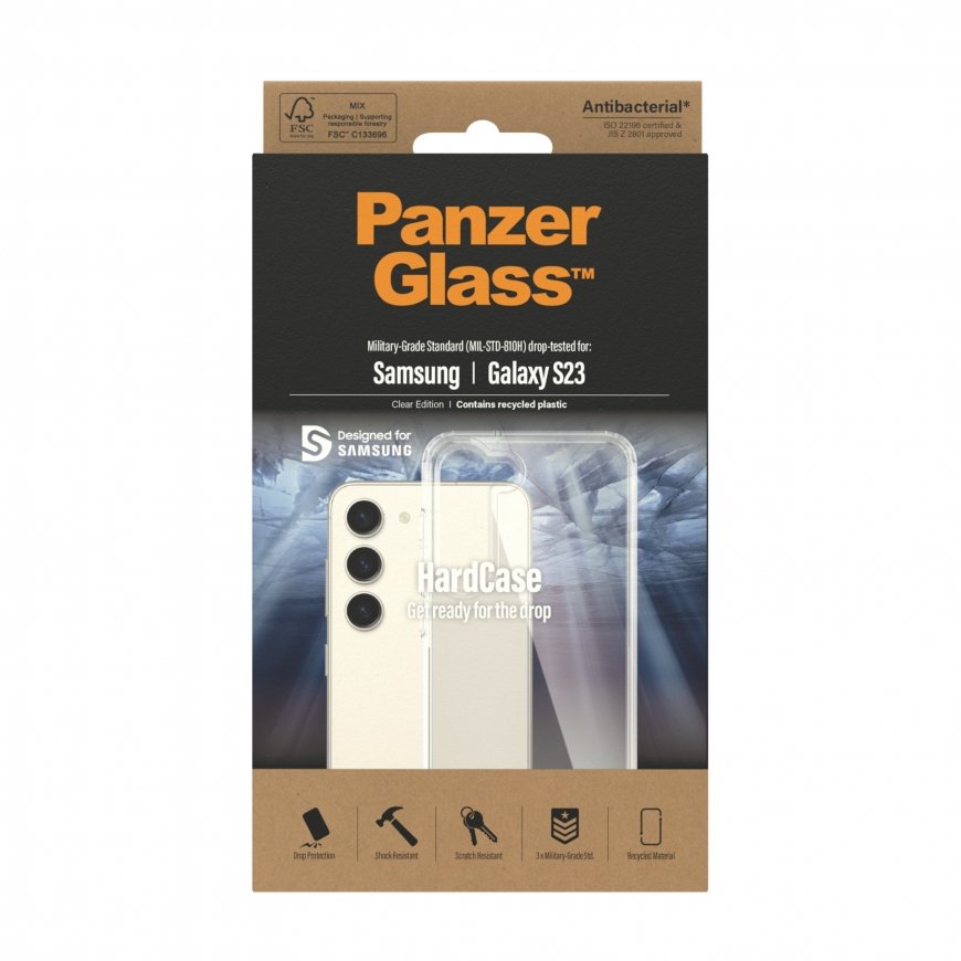 PanzerGlass ® HardCase Transparent Samsung Galaxy S23 mobilo telefonu apvalks Aploksne Caurspīdīgs – 3