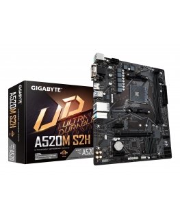 GIGABYTE A520M S2H pagrindinė plokštė AMD A520 AM4 lizdas „micro ATX“