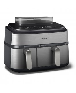 Philips 5000 series NA555/00 fryer Double 9 L Stand-alone 2750 W Hot air fryer Silver