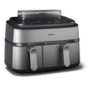Philips 5000 series NA555/00 fryer Double 9 L Stand-alone 2750 W Hot air fryer Silver Philips 5000 series NA555/00 fryer Double 9 L Stand-alone 2750 W Hot air fryer Silver