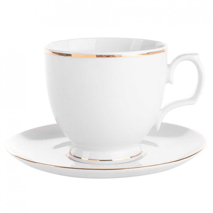 MariaPaula Classic dec. Gold line set of 2 cups 220ml/saucers 15cm