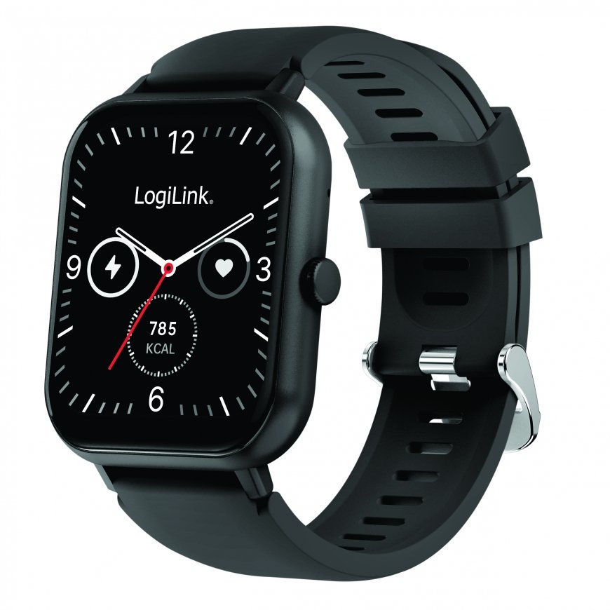 Logilink Smartwatch Case Edge 1.83" LCD Touch Screen BT5.2 Black