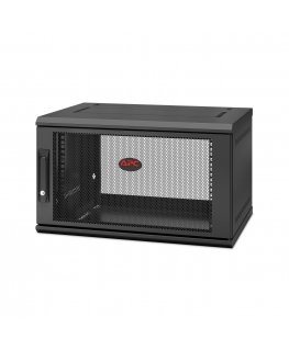 APC NetShelter WX 6U Single Hinged Wall-mount Enclosure 400mm Deep Seinään asennettava laitekehikko musta