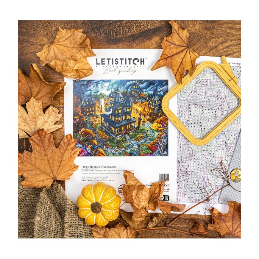 Letistitch krustnagliņu izšūšanas komplekts "Haunted