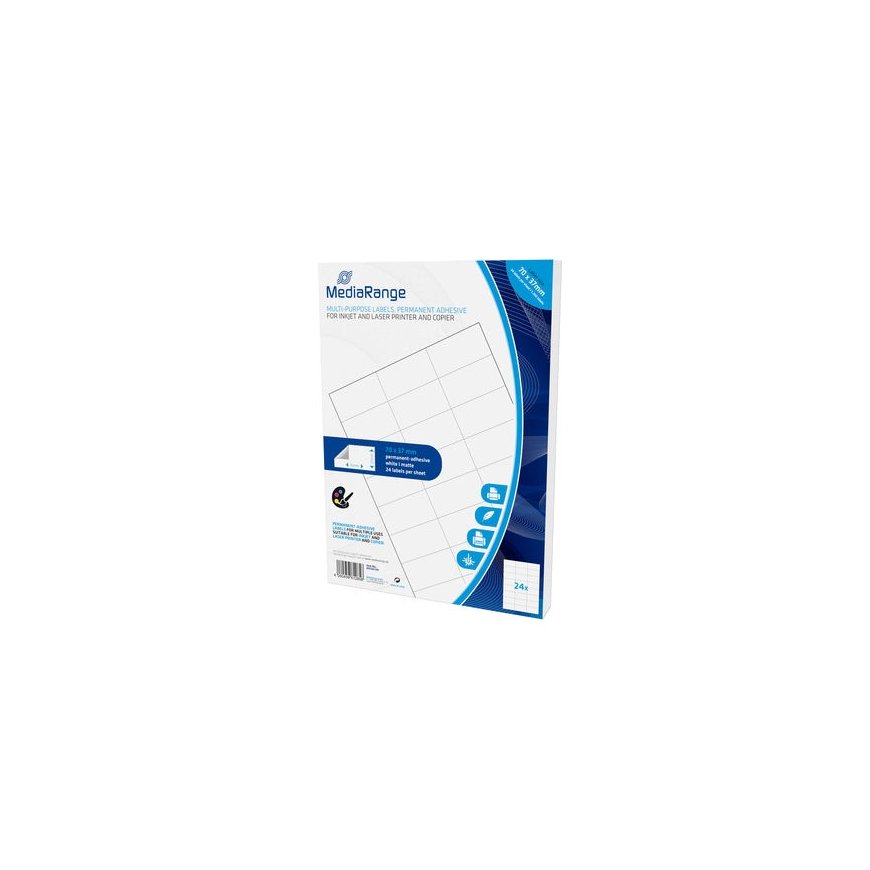 MediaRange MRINK149 self-adhesive label Permanent White 1200 pc(s) – 2