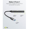 Goobay 74456 interface hub USB 3.2 Gen 1 (3.1 Gen 1) Type-A 5000 Mbit/s Light grey