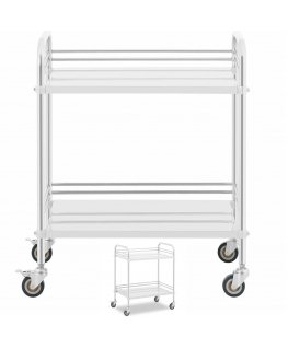 Steinberg Systems Laboratorio kosmetiikkahoidon vaunu, valmistettu teräksestä, 2 hyllyä, mitat 73 x 44 x 86 cm, paino 20 kg