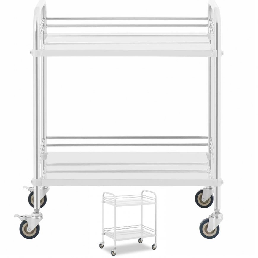 Steinberg Systems Laboratoorse kosmeetilise ravi vešimees, valmistatud terasest, 2 riiulit, 73 x 44 x 86 cm, 20 kg