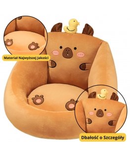 Lean Toys Hüppev Pall Kasvav Plush Capybara Pruun Pump 50 cm