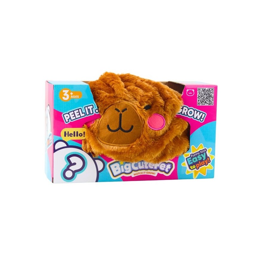 Lean Toys Jumping Ball Growing Plush Capybara Brown Pump 50 cm – 2