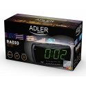 Adler AD 1121 radio Kello Analoginen & digitaalinen musta