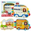 Lean Toys Interactive Vehicle Book with Sounds and Moving Elements