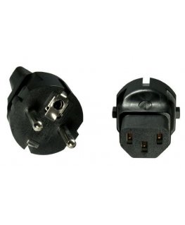 Microconnect PESC13AD elektriskās kontaktdakšas adapters Tips F C13 Melns