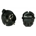 Microconnect PESC13AD elektriskās kontaktdakšas adapters Tips F C13 Melns Microconnect PESC13AD elektriskās kontaktdakšas adapters Tips F C13 Melns