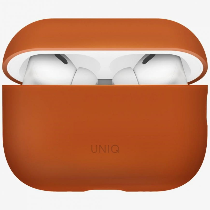 Etui UNIQ Lino do AirPods Pro 3 gen Silicone pomarańczowy – 3