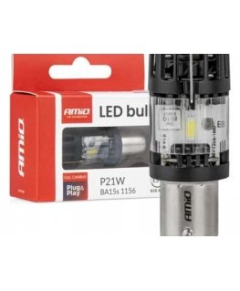 LED lemputė Lumitec BA15S P21W 12V Full Canbus balta AMIO-04688