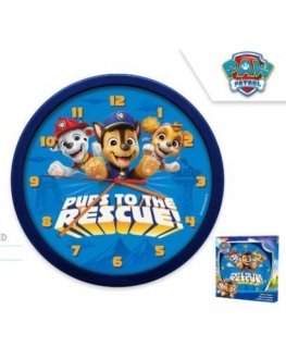 Lasten Euroswan - Lisenssitarvikkeet Lasten seinäkello „Euroswan“, suuri, 25 cm, lapsille, „Paw Patrol“, „Paw Patrol“ / „Paw2000