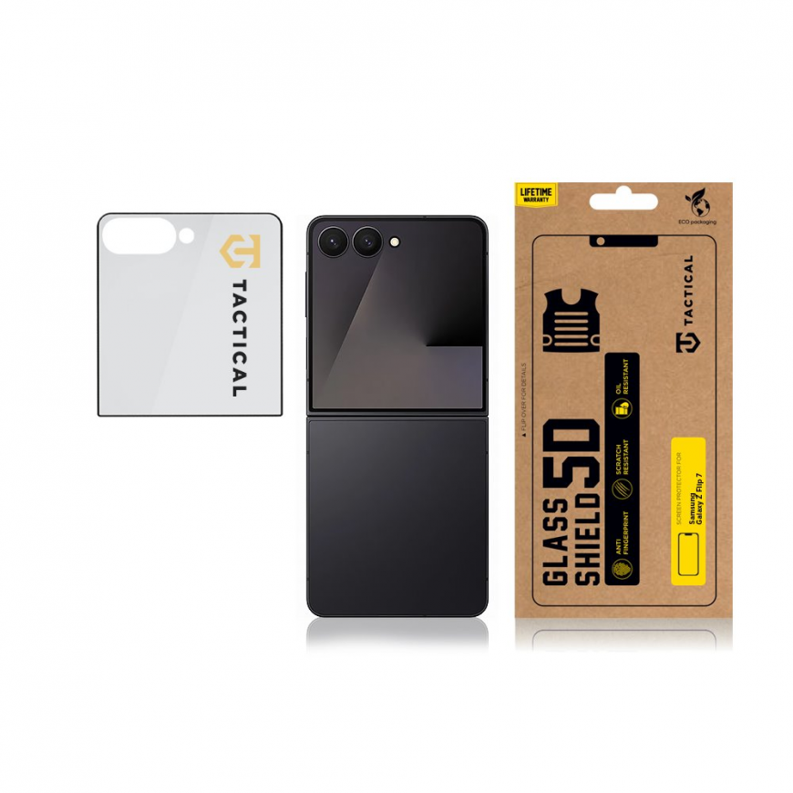 Tactical Glass Shield 5D (Outer) for Samsung Galaxy Z Flip 7 Bla – 2