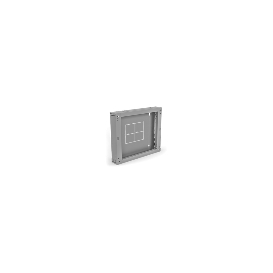 LEXI-Net 19" reguleeritav riiul perforatsiooniga 1U/450mm, must