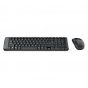Logitech 920-003168 tastatūra Pele iekļauta Birojs RF Bezvadu QWERTY US International Melns