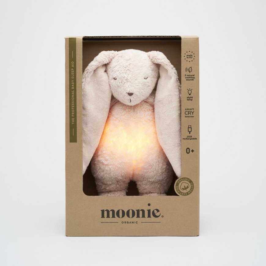 Moonie 2.0 migdukas Organic Humming Bunny - Rose helis salvestamise funktsiooniga