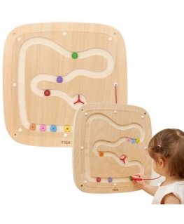 Viga Toys Medinė sensorinė lenta VIGA su magnetiniu pieštuku