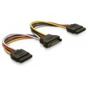 DeLOCK Cable Power SATA 15pin 2x SATA HDD – straight 0,15 m DeLOCK Cable Power SATA 15pin 2x SATA HDD – straight 0,15 m