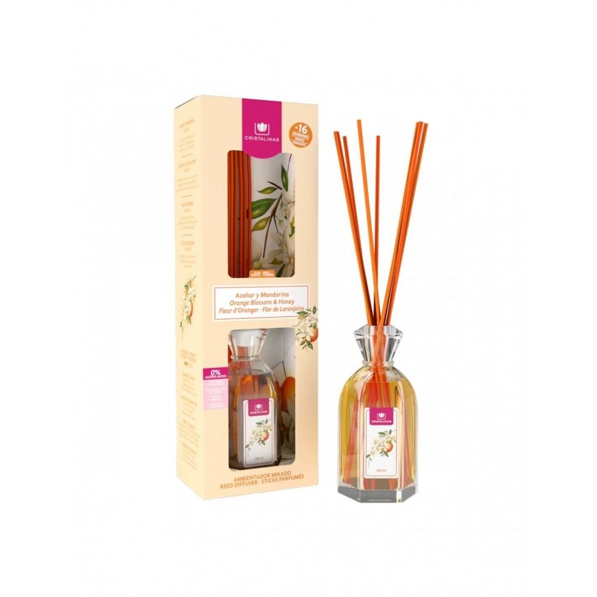 Cristalinas Reed Diffuser 180ml Orange Blossom and Honey