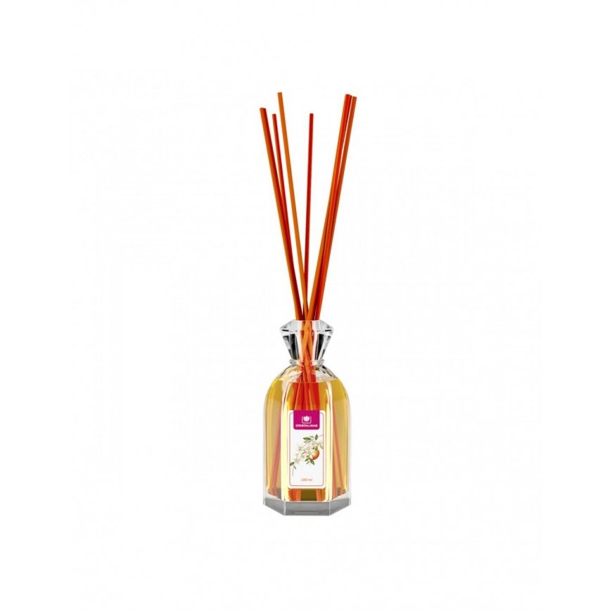 Cristalinas Reed Diffuser 180ml Orange Blossom and Honey aroomihajuti Lõhnaaine pudel Hõbe, Läbipais – 2