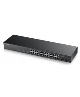Zyxel GS1900-24 tīkla pārslēgs Vadīts Gigabit Ethernet (10/100/1000) Melns