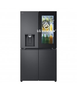 LG InstaView GMG960EVJE side-by-side refrigerator Freestanding 638 L E Black