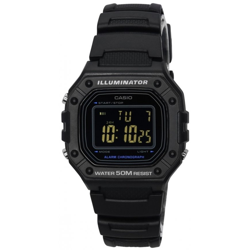 CASIO MEN'S WATCH W-218H-1B + BOX