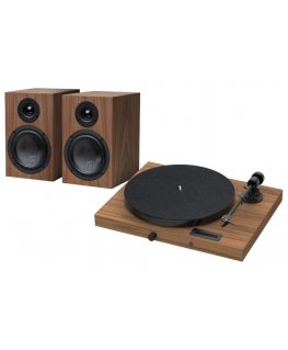 Комплект HiFi Pro-Ject JukeBox E1, дерево - полный стерео аудиосистем с проигрывателем винила.