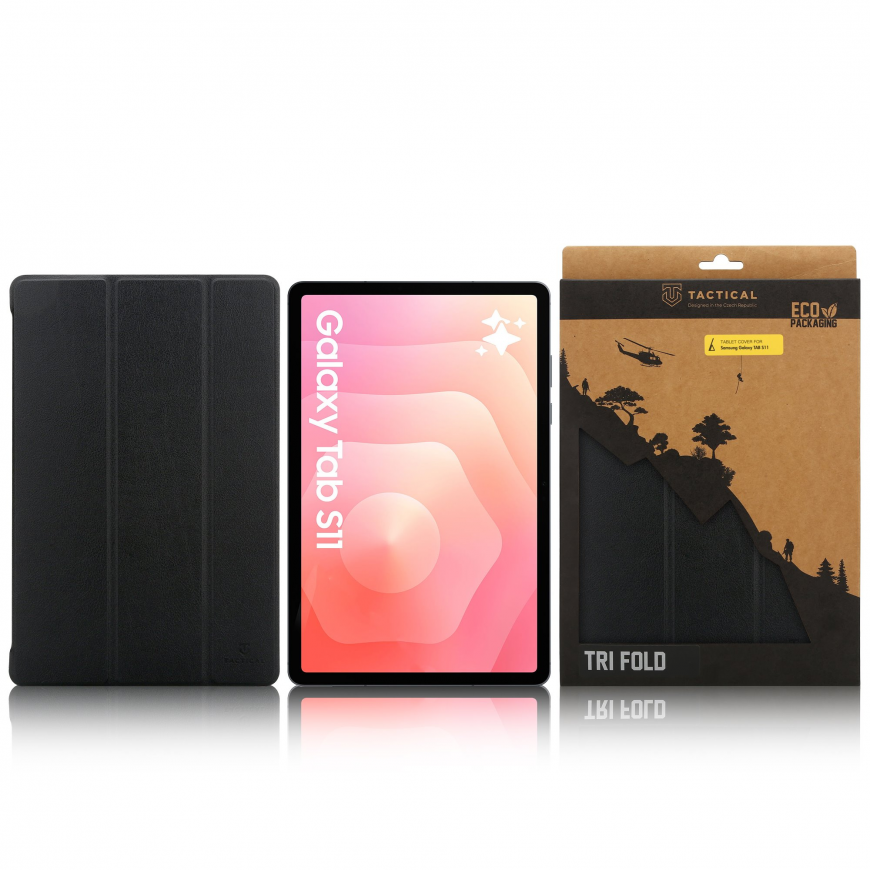 Tactical Book Tri Fold Case for Samsung Galaxy TAB S11 Black – 3